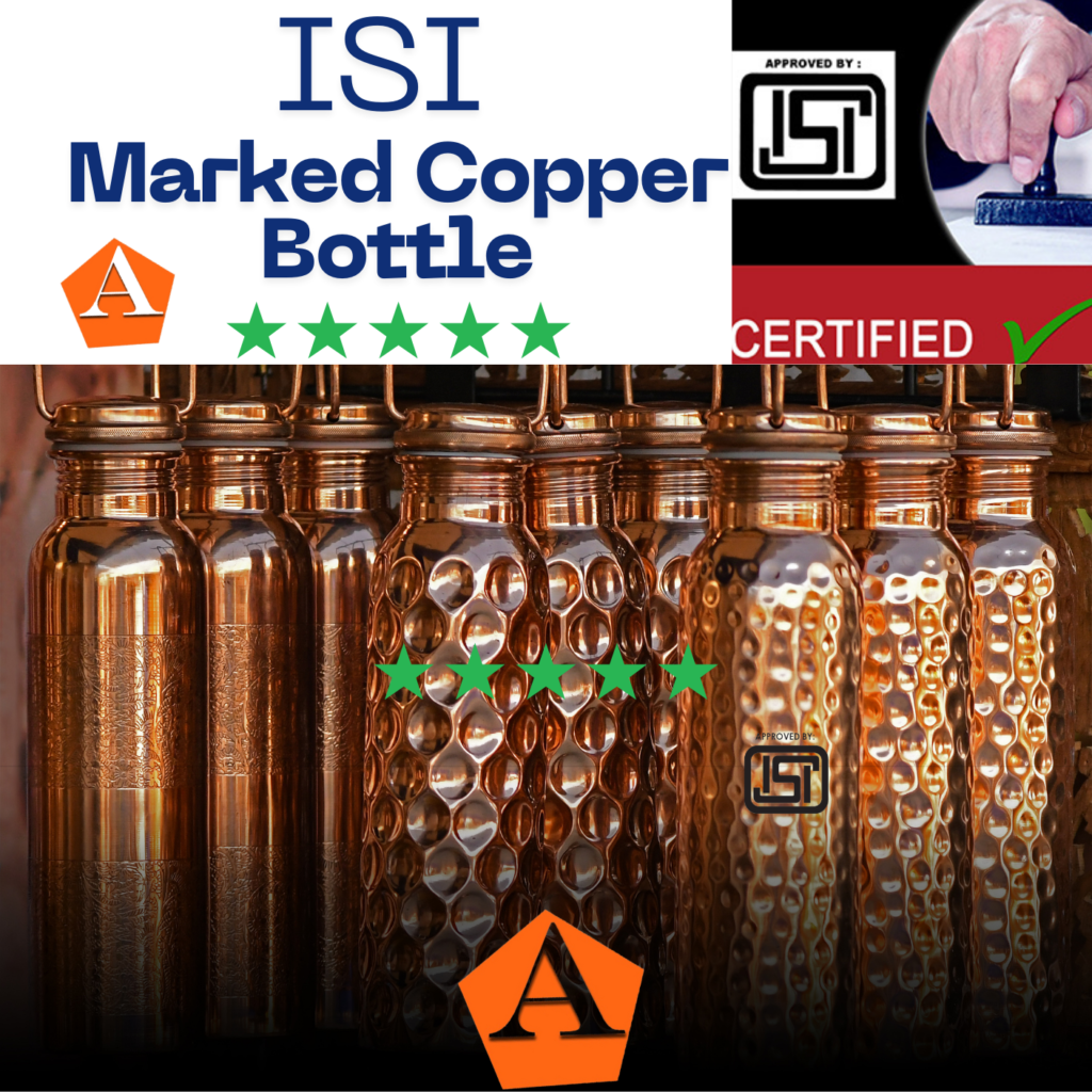 BIS Approved copper water bottle